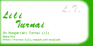 lili turnai business card